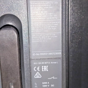 Siemens 3Wl 3200A 3Pole 3Wl5232-8Aa31-4Gn2-Z Superior Quality